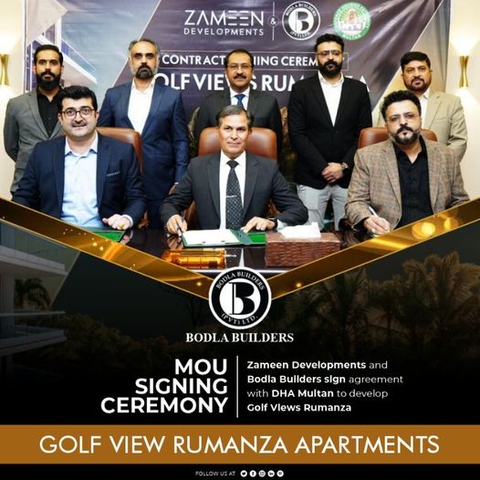 MOU Signing Ceremony | Bodla Builders and Zameen Developments with DHA Multan | to develop Golf Views Rumanza